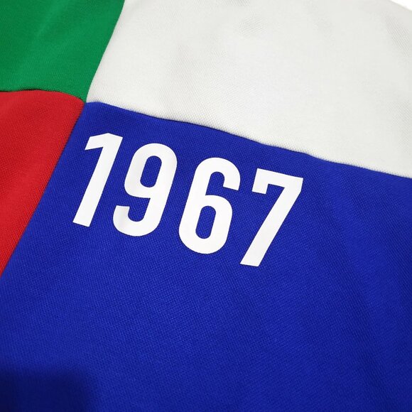 Polo Ralph Lauren Knit Tennis Jacket Multi Color Block Red Blue Yellow Green Wht - Picture 6 of 12